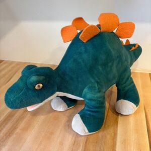 Build a Bear Workshop Stegosaurus plush with sound dark green and orange